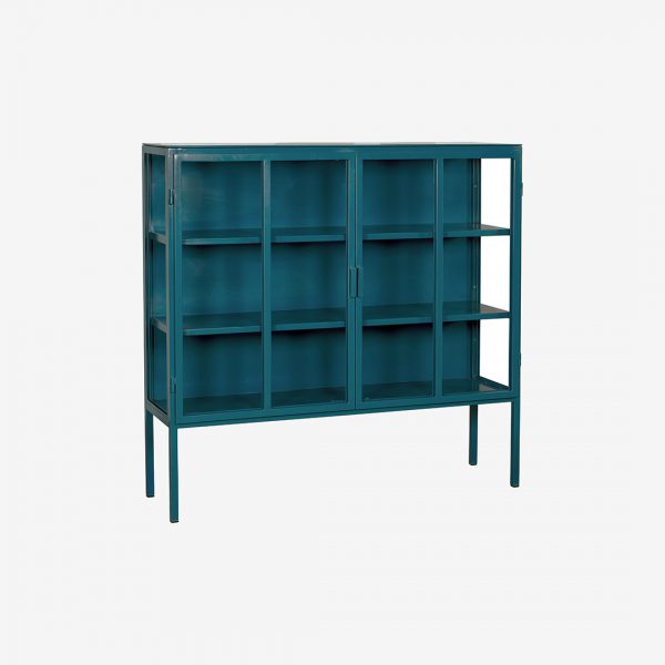 418.G250BL Vitrinekast Kentucky Diep Blauw