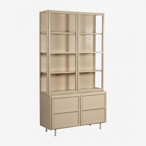 4-deurs vitrinekast Lanley Sand