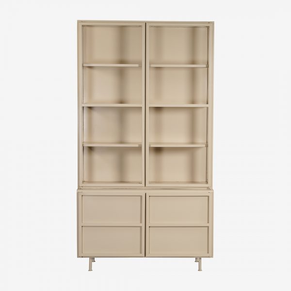 4-deurs vitrinekast Lanley Sand